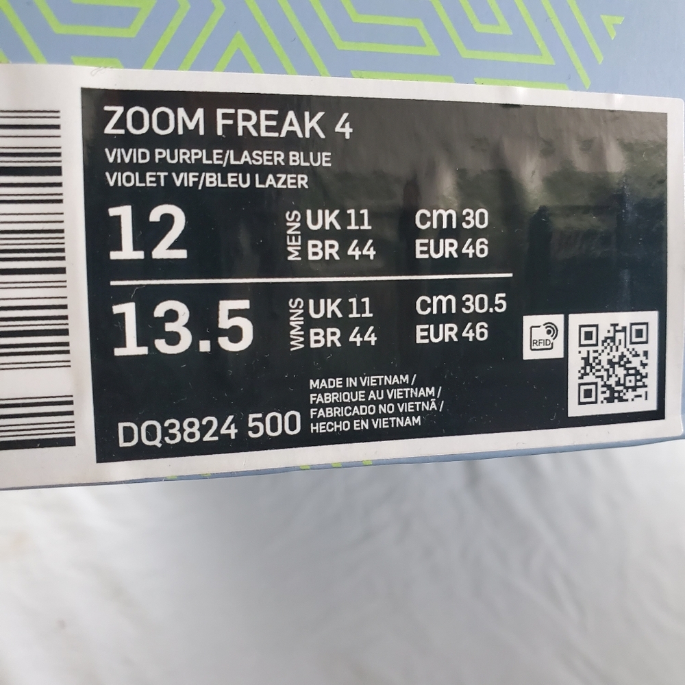 Nike Zoom Freak 4 Vivid Purple/Laser Blue - Picture 9 of 9